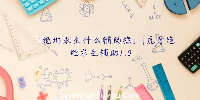 「绝地求生什么辅助稳」|虎牙绝地求生辅助1.0